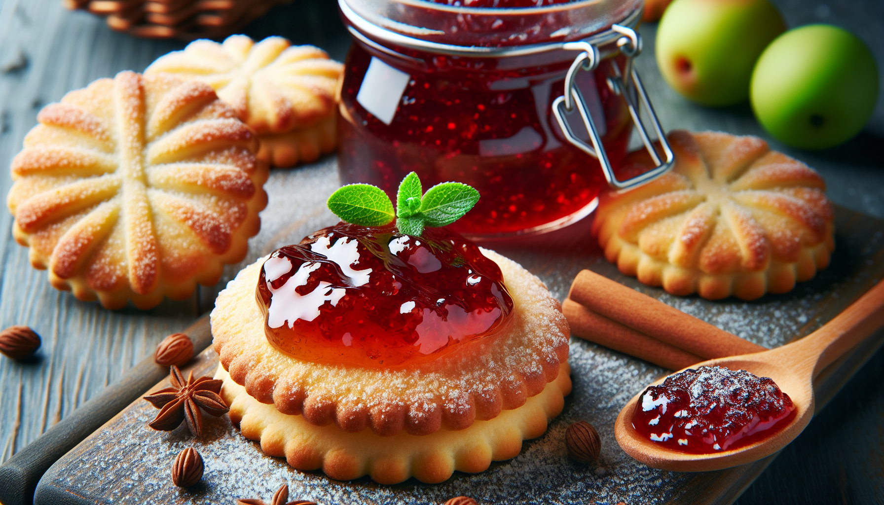 biscotti con pasta frolla e marmellata